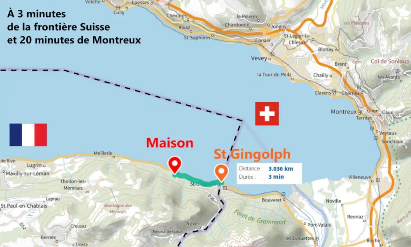 Chez Malou & Hugo Vue Lac Proche Suisse & Stations ! Saint-Gingolph Dış mekan fotoğraf